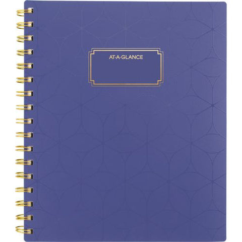 Badge Geo Weekly/monthly Planner, 8.88 X 7.69, Purple/gold Cover, 13-month (jan To Jan): 2025 To 2026