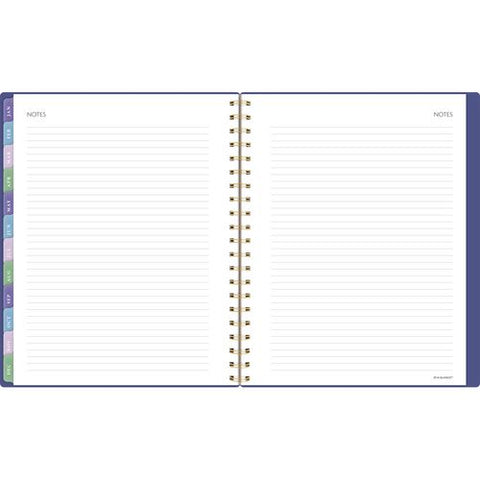 Badge Geo Weekly/monthly Planner, 11 X 9.25, Purple/gold Cover, 13-month (jan To Jan): 2025 To 2026