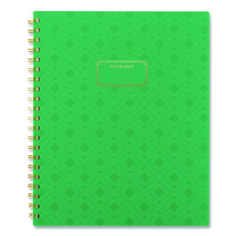 Badge Geo Weekly/monthly Planner, 11 X 8.5, Green Cover, 13-month (jan-jan): 2026