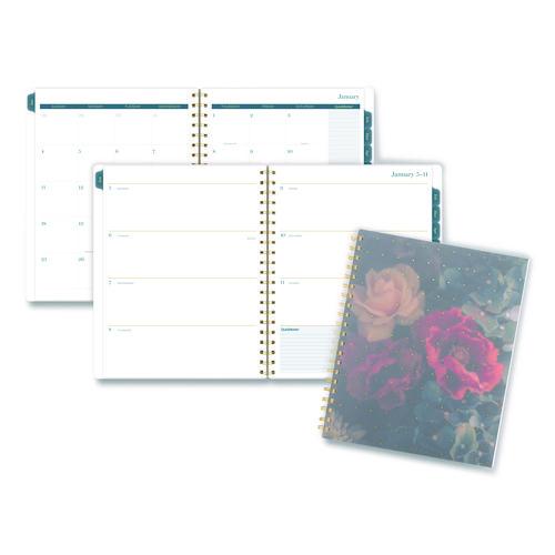 Midnight Garden Weekly/monthly Planner, 11 X 8.5, Floral Artwork, Black/pink/green Cover, 12-month (jan-dec): 2026