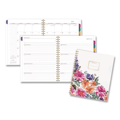 Badge Floral Academic Weekly/monthly Planner, 11 X 8.5, 13-month: July 2026 To July 2027