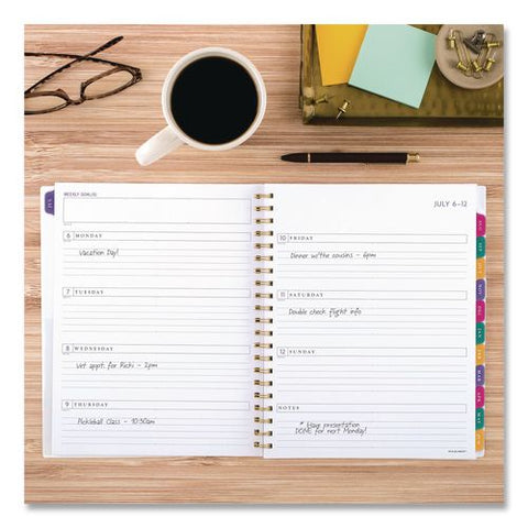Badge Floral Academic Weekly/monthly Planner, 11 X 8.5, 13-month: July 2026 To July 2027