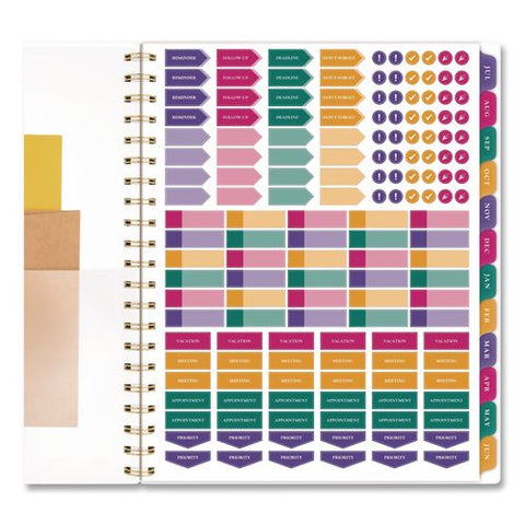 Badge Floral Academic Weekly/monthly Planner, 11 X 8.5, 13-month: July 2026 To July 2027