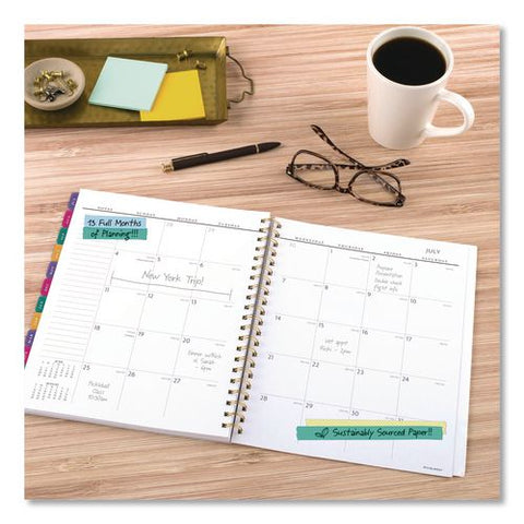Badge Floral Academic Weekly/monthly Planner, 11 X 8.5, 13-month: July 2026 To July 2027