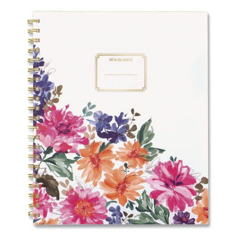 Badge Floral Academic Weekly/monthly Planner, 11 X 8.5, 13-month: July 2026 To July 2027