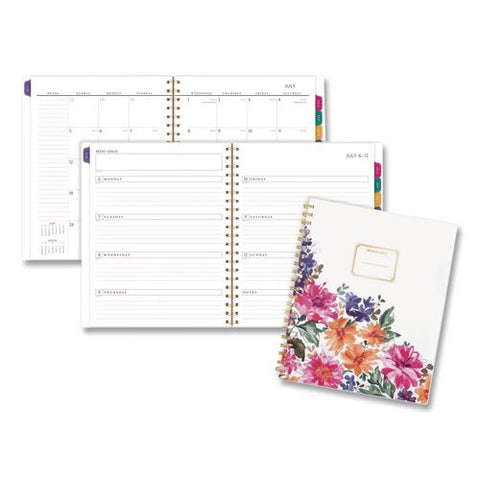 Badge Floral Academic Weekly/monthly Planner, 11 X 8.5, 13-month: July 2026 To July 2027