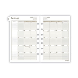 1-page-per-day Planner Refills, 8.5 X 5.5, White Sheets, 12-month (jan To Dec): 2025