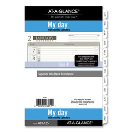 1-page-per-day Planner Refills, 8.5 X 5.5, White Sheets, 12-month (jan To Dec): 2025