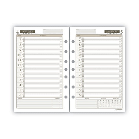 1-page-per-day Planner Refills, 8.5 X 5.5, White Sheets, 12-month (jan To Dec): 2025