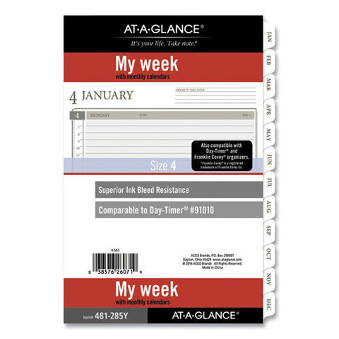 2-page-per-week Planner Refills, 8.5 X 5.5, White Sheets, 12-month (jan To Dec): 2025