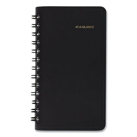 Weekly Planner, 4.5 X 2.5, Black Cover, 12-month (jan To Dec): 2025