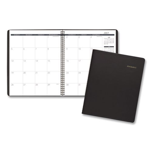Academic Monthly Planner, 11 X 9, Black Cover, 18-month: July 2026 To Dec 2027