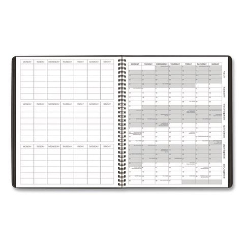 Academic Monthly Planner, 11 X 9, Black Cover, 18-month: July 2026 To Dec 2027