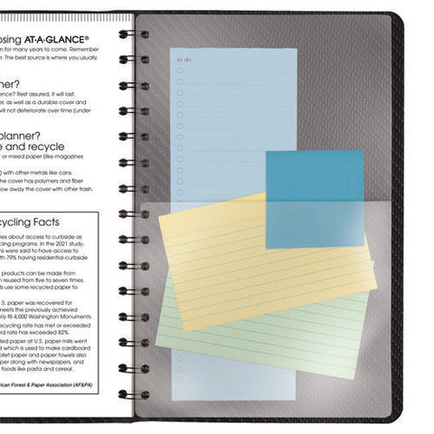 Contemporary Weekly/monthly Planner, Open-block Format, 8.5 X 5.5, Graphite Cover, 12-month (jan To Dec): 2025