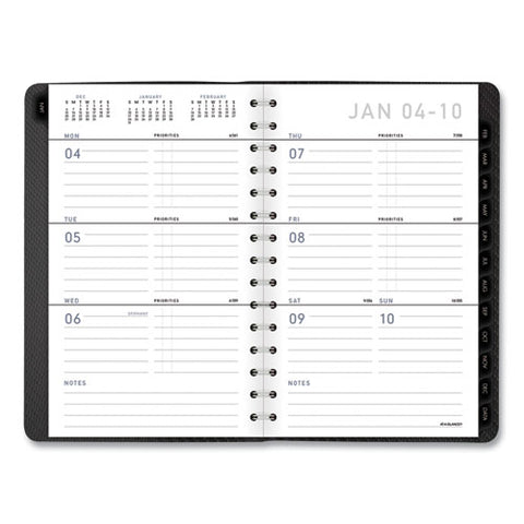 Contemporary Weekly/monthly Planner, Open-block Format, 8.5 X 5.5, Graphite Cover, 12-month (jan To Dec): 2025