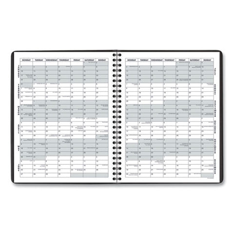 Monthly Planner, 8.75 X 7, Black Cover, 12-month (jan To Dec): 2025