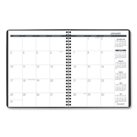 Monthly Planner, 8.75 X 7, Black Cover, 12-month (jan To Dec): 2025