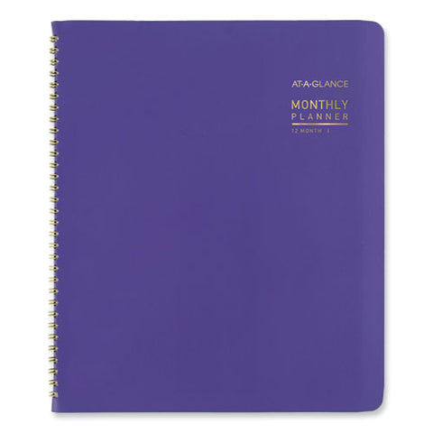 Contemporary Monthly Planner, 11.38 X 9.63, Purple Cover, 12-month (jan To Dec): 2025