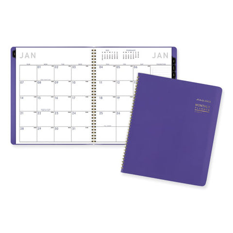 Contemporary Monthly Planner, 11.38 X 9.63, Purple Cover, 12-month (jan To Dec): 2025