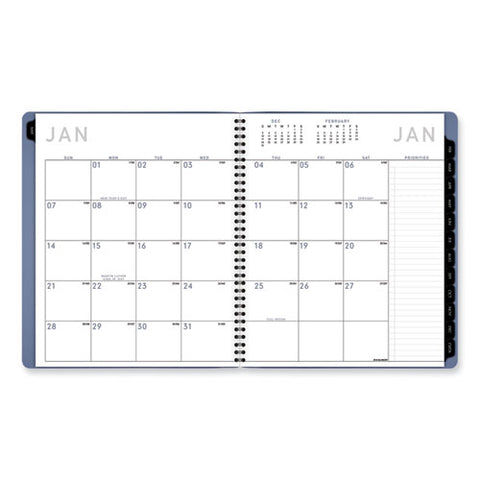 Contemporary Monthly Planner, 11.38 X 9.63, Blue Cover, 12-month (jan To Dec): 2025