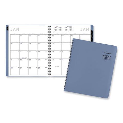 Contemporary Monthly Planner, 11.38 X 9.63, Blue Cover, 12-month (jan To Dec): 2025