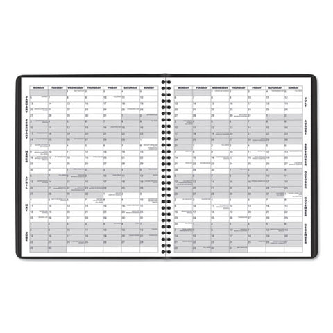 Monthly Planner, 11 X 9, Black Cover, 15-month: Jan 2025 To Mar 2026