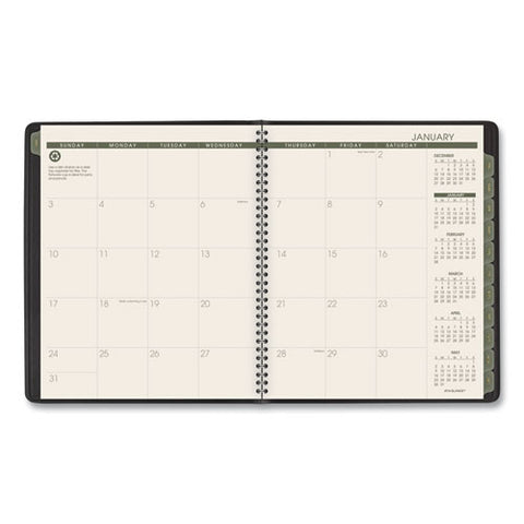 Recycled Monthly Planner, 11 X 9, Black Cover, 13-month: Jan 2025 To Jan 2026