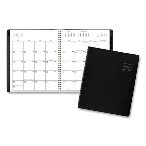 Contemporary Monthly Planner, Premium Paper, 11 X 9, Black Cover, 12-month (jan To Dec): 2025