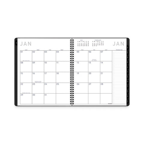 Contemporary Lite Monthly Planner, 11 X 9, Black Cover, 12-month (jan To Dec): 2025