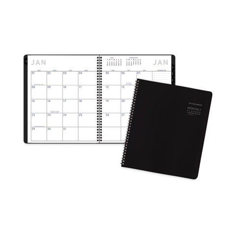 Contemporary Lite Monthly Planner, 11 X 9, Black Cover, 12-month (jan To Dec): 2025