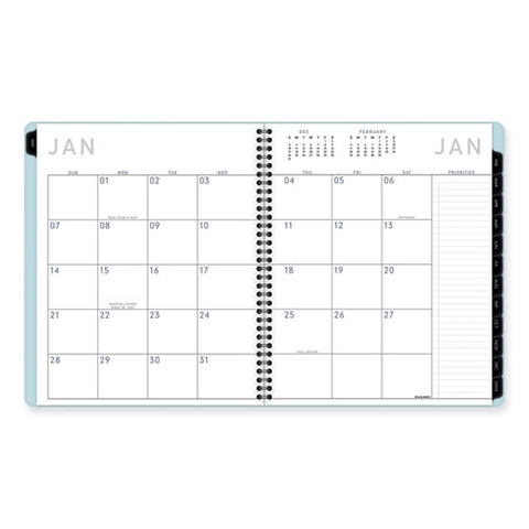 Contemporary Lite Monthly Planner, 11 X 9.5, Light Blue Cover, 12-month (jan To Dec): 2025