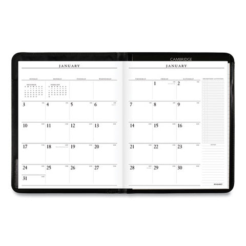 Executive Monthly Padfolio, 11 X 9, Black Cover, 13-month: Jan 2025 To Jan 2026