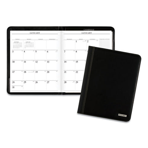 Executive Monthly Padfolio, 11 X 9, Black Cover, 13-month: Jan 2025 To Jan 2026