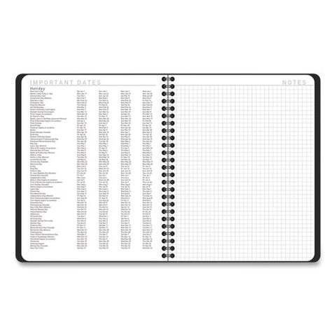 Contemporary Lite Weekly/monthly Planner, 8.75 X 7, Black Simulated Leather Cover, 12-month (jan To Dec): 2025