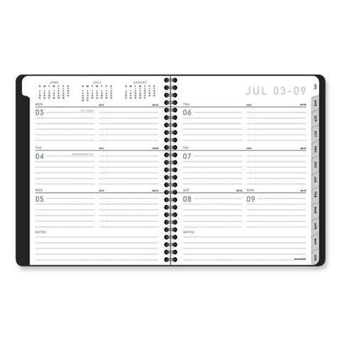 Contempo Lite Academic Year Weekly/monthly Planner, 8.75 X 7.87, Black Cover, 12-month (july To June): 2025 To 2026