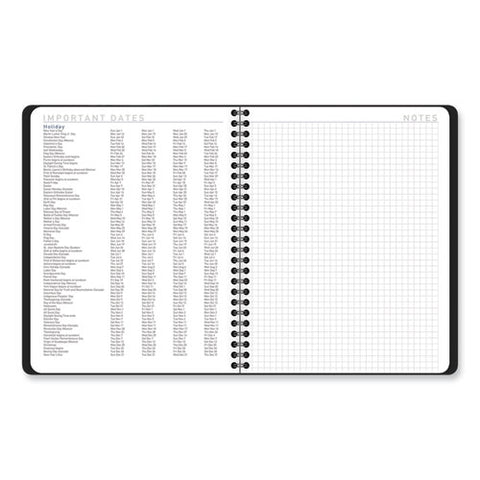 Contempo Lite Academic Year Weekly/monthly Planner, 8.75 X 7.87, Black Cover, 12-month (july To June): 2025 To 2026