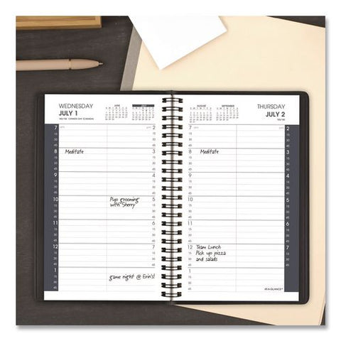 Academic Daily Planner, 8 X 5, Black Cover, 12-month: July 2026 To June 2027