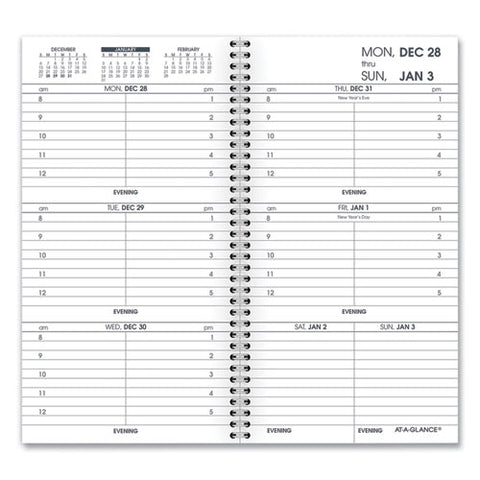 Weekly Appointment Book Refill Hourly Ruled, 6.25 X 3.25, White Sheets, 12-month (jan To Dec): 2025