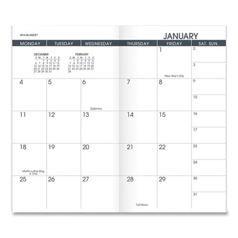 Pocket Size Monthly Planner Refill, 6 X 3.5, White Sheets, 12-month (jan To Dec): 2025