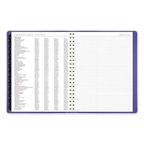 Contemporary Weekly/monthly Planner, 11.38 X 9, Purple Cover, 12-month (jan To Dec): 2025