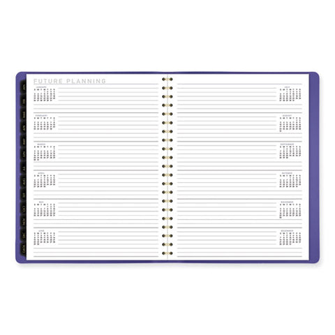 Contemporary Weekly/monthly Planner, 11.38 X 9, Purple Cover, 12-month (jan To Dec): 2025