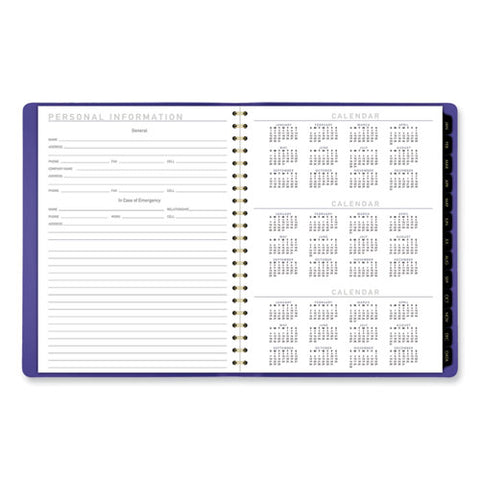 Contemporary Weekly/monthly Planner, 11.38 X 9, Purple Cover, 12-month (jan To Dec): 2025