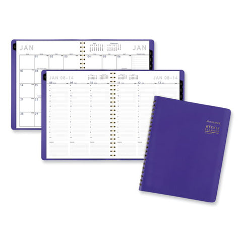 Contemporary Weekly/monthly Planner, 11.38 X 9, Purple Cover, 12-month (jan To Dec): 2025