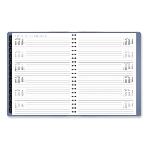 Contemporary Weekly/monthly Planner, 11.38 X 9, Slate Blue Cover, 12-month (jan To Dec): 2025