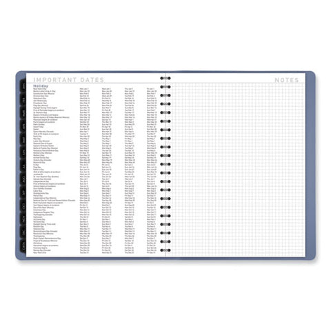 Contemporary Weekly/monthly Planner, 11.38 X 9, Slate Blue Cover, 12-month (jan To Dec): 2025