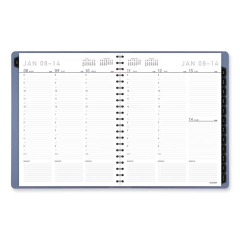 Contemporary Weekly/monthly Planner, 11.38 X 9, Slate Blue Cover, 12-month (jan To Dec): 2025