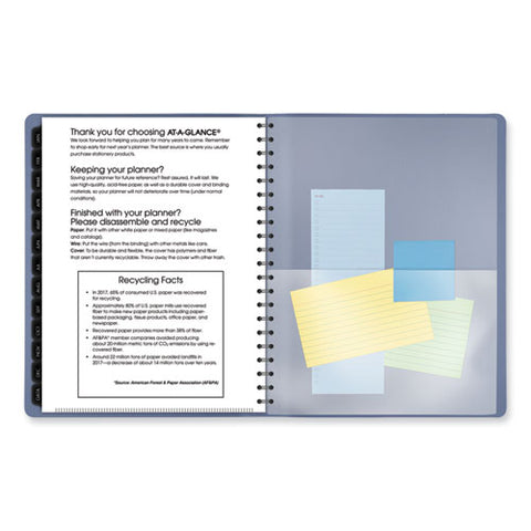 Contemporary Weekly/monthly Planner, 11.38 X 9, Slate Blue Cover, 12-month (jan To Dec): 2025