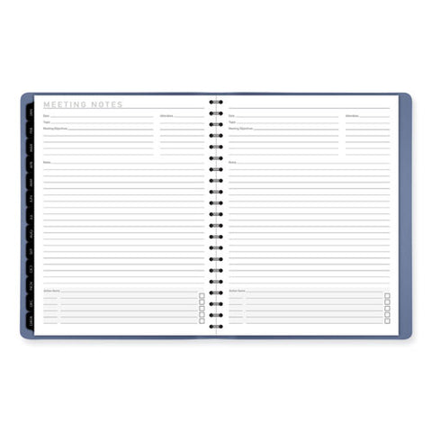 Contemporary Weekly/monthly Planner, 11.38 X 9, Slate Blue Cover, 12-month (jan To Dec): 2025