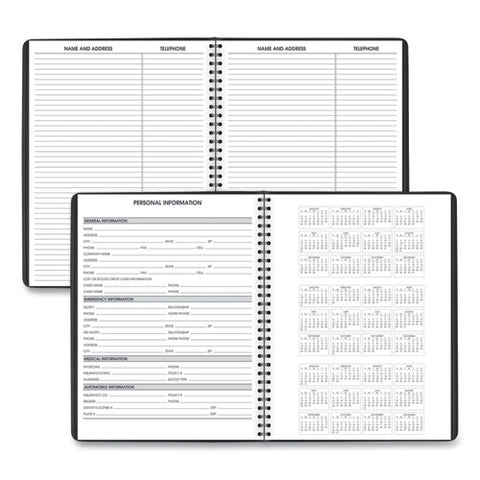 Weekly Appointment Book, 11 X 8.25, Black Cover, 13-month: Jan 2025 To Jan 2026