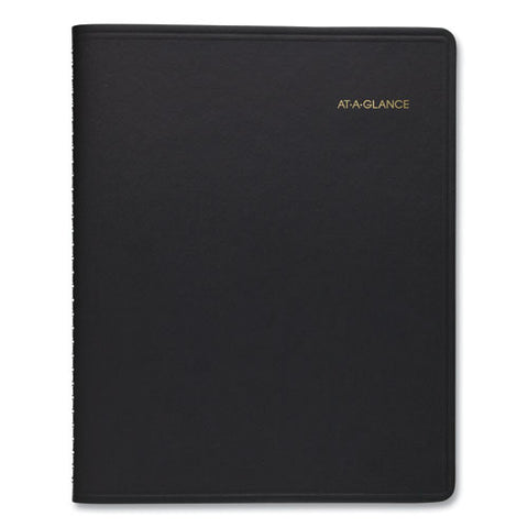 Triple View Weekly Vertical-column Format Appointment Book, 11 X 8.25, Black Cover, 12-month (jan To Dec): 2025